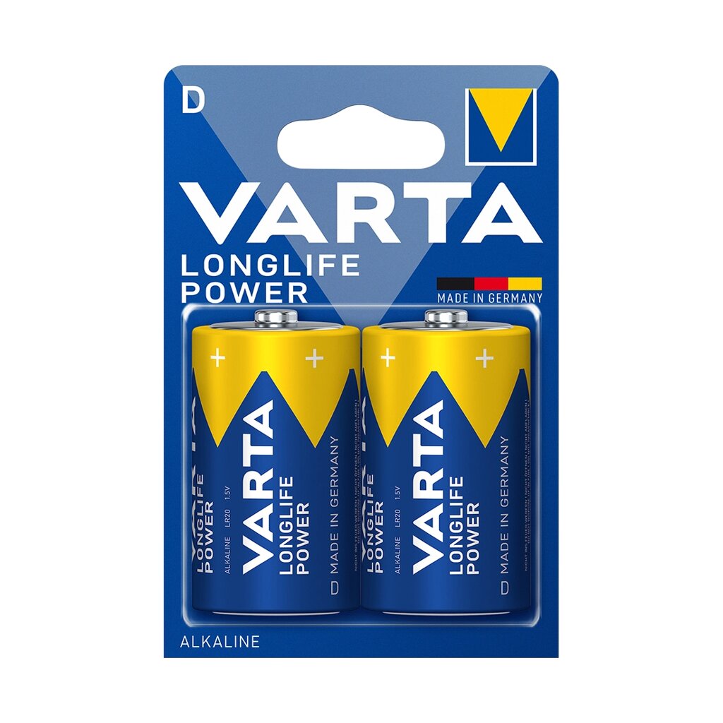 Батарейка, VARTA, LR20 High Energy Longlife, D, 1.5V, 2 шт., Блистер от компании ИП Globus trade - фото 1