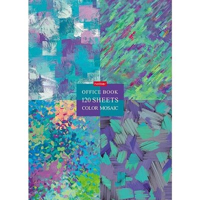 Бизнес-блокнот "Hatber", 120л, А4, клетка, 5 цветный блок, ламинация, твёрдый переплёт, серия "Color Mosaic" от компании ИП Globus trade - фото 1