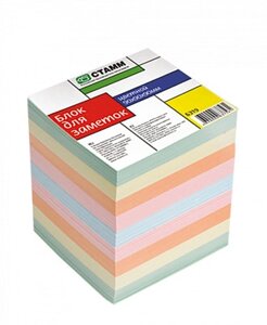 Блок бумаги для заметок "Hatber Business Line", 9x9x9см, белый, непроклеенный, в картонной упаковке