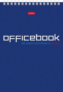 Блокнот "Hatber", 80л, А5, клетка, лак, обложка мелованный картон, жёсткая подложка, на гребне, серия "Virtual