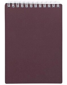 Блокнот "Hatber", 80л, А5, клетка, пластиковая обложка, на гребне, серия "Metallic - Бордо"