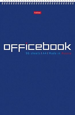 Блокнот "Hatber", 96л, А4, клетка, лак, жёсткая подложка, на спирали, серия "Office" от компании ИП Globus trade - фото 1