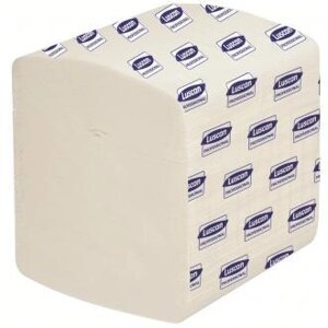 Бумага туалетная листовая V-укладка, 2 слоя, 250 л.,11х22 см, белый, Luscan Professional