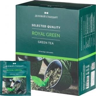 Чай зеленый Royal Green tea, 100х1,5г, пакетированный, Деловой Стандарт от компании ИП Globus trade - фото 1