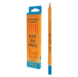 Чернографитный карандаш шестигранной формы, с заточкой. Без ластика. Подходит для письма, черчения и рисования