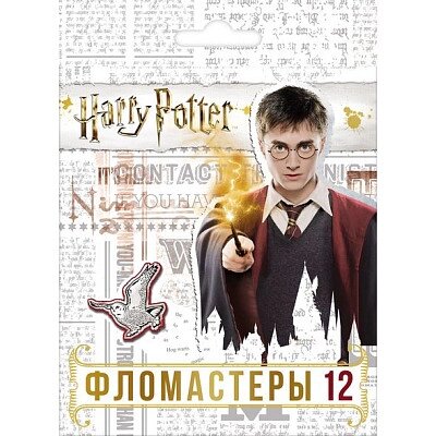 Фломастеры "Hatber VK", 12 цветов, серия "Гарри Поттер №2", в картонной упаковке от компании ИП Globus trade - фото 1