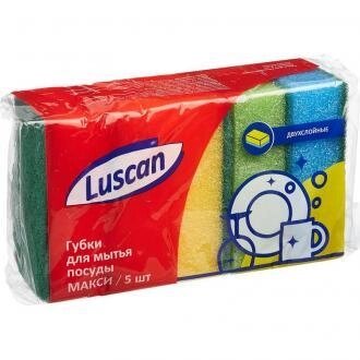 Губка для посуды, 5 шт, 95х65х30мм, Luscan Макси, , упак от компании ИП Globus trade - фото 1