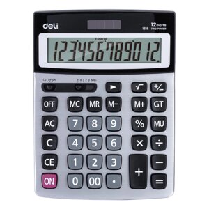 Калькулятор настольный DELI "1616" 12 разрядный, 205х155х33 мм, серый