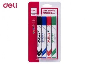 Набор маркеров для доски, DELI "EU00101", 4 цвета