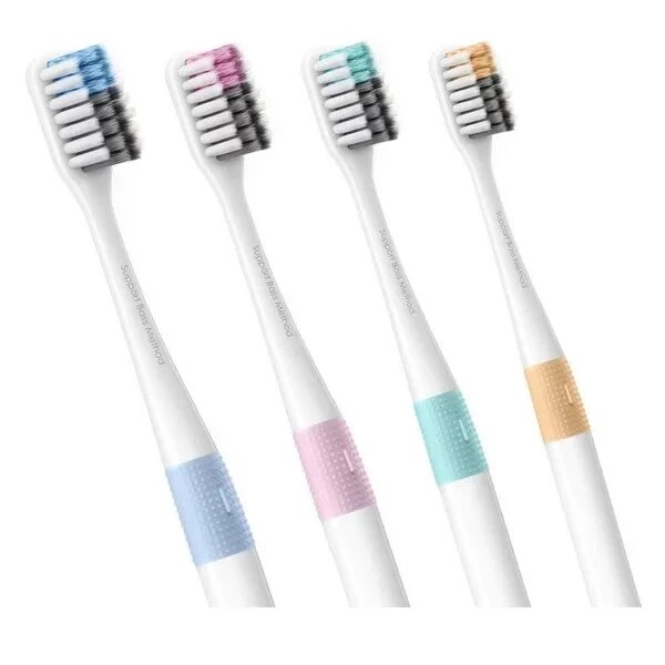 Набор зубных щеток Dr. Bei Bass Toothbrush мягкая 4 шт от компании ИП Globus trade - фото 1