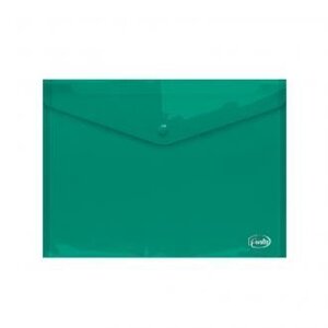 Папка-конверт на кнопке Forofis, А4, 0,16 мм, ПП, зеленый