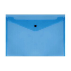 Папка-конверт на кнопке СТАММ, А4, 150 мкм, прозрачная