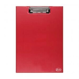 Папка-планшет с верхним прижимом, А4 (31,7х22,5 см), ПВХ, красный, Forofis