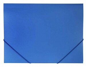 Папка пластиковая "Hatber", А4, 500мкм, на резинке, серия "Standard - Синяя"