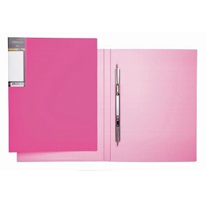 Папка пластиковая "Hatber HD", А4, 700мкм, корешок 17мм, пружинный скоросшиватель, серия Розовая