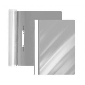 Папка-скоросшиватель, А4, 0,14/0,18 мм, ПП, серый глянцевый, Forofis