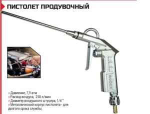 ПИСТОЛЕТ ПРОДУВОЧНЫЙ Длина носика 100 мм