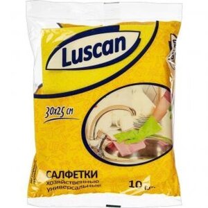 Салфетки из вискозы 30х25 см, 10 шт, 70 гр, Luscan