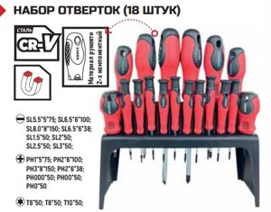 Набор отверток (18 штук)