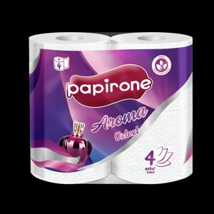 Туалетная Бумага Papirone Velet *4 AROMA