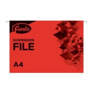 Папка подвесная, А4, картон 200 г/м2, красный, Forofis