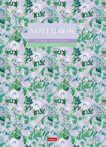 Бизнес-блокнот "Hatber", 160л, А4, клетка, 5 цветный срез, ламинация, твёрдый переплёт, серия "Floral Collecti