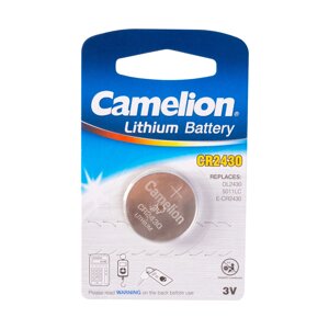 Батарейка, CAMELION, CR2430-BP1 Lithium Battery, CR2430, 3V, 220 mAh, 1 шт.