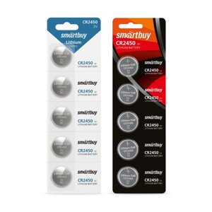 Литиевый элемент питания CR2450/5B, Smartbuy