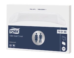 Tork индивидуальные бумажные покрытия на унитаз