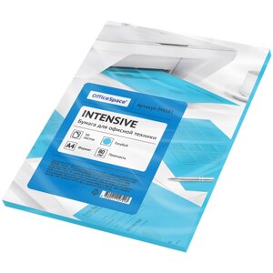 Бумага цветная OfficeSpace Intensive, А4, 80 г/кв. м., 50 л., голубая