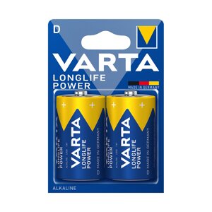 Батарейка, VARTA, LR20 High Energy Longlife, D, 1.5V, 2 шт., Блистер