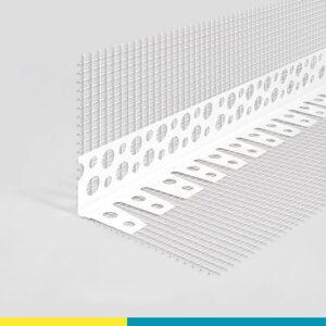 Арочный уголок ПВХ с армирующей сеткой Profigips, 100х150х3000 мм
