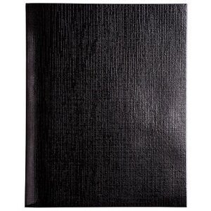 Тетрадь "Hatber", 48л, А5, клетка, обложка бумвинил, на скобе, серия "Metallic - Чёрная"