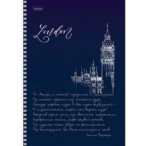 Тетрадь "Hatber", 80л, А4, линия, многоуровневая перфорация, на гребне, серия "Ассорти"