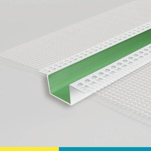 Рустовочный профиль из ПВХ с сеткой, 30x20, 3м