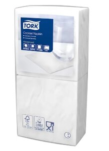 Tork салфетки 24х24 белые