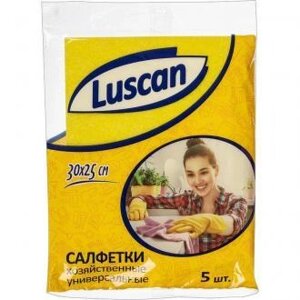 Салфетки из вискозы 30х25 см, 5 шт, 70 гр, Luscan