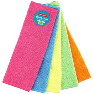 Салфетка из микрофибры OfficeClean "Универсальная", 30х30 см, 5 шт