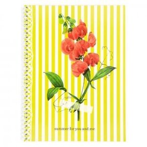 Тетрадь общая на спирали А4, 80 л., клетка, Flowers, желтый, SVT_800421_04, SVETOCH