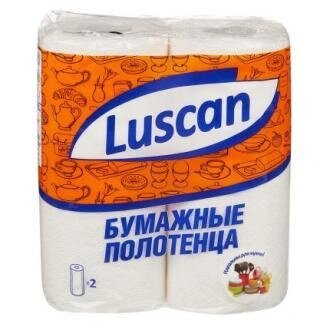 Полотенца бумажные, рулонные, 2 рулона, 2сл, 12,5м, Luscan от компании ИП Globus trade - фото 1