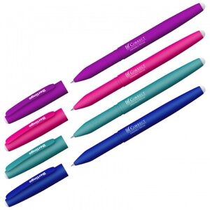 Ручка гелевая BERLINGO "Correct" 0,6 мм, прорезиненный корпус, стираемая, синяя
