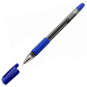 Ручка гелевая "Hatber SU-100", 0,5мм, синяя, прозрачный корпус