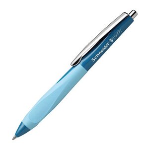Ручка шариковая автоматическая "Schneider Haptify", 1мм, синяя, бирюзово-синий корпус