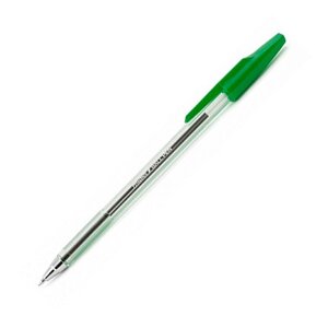 Ручка шариковая "Hatber T-34", 0,7мм, зелёная, прозрачный корпус