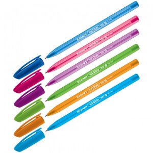 Ручка шариковая Luxor "InkGlide 100 Icy", 0,7 мм, трехгранный корпус, синяя
