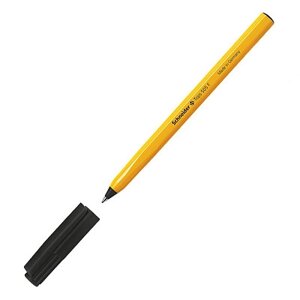 Ручка шариковая "Schneider Tops 505F", 0,8 мм, чёрная, желтый корпус