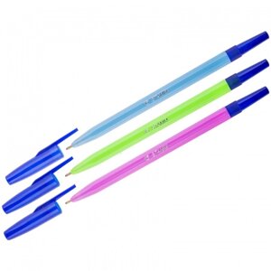 Ручка шариковая СТАММ "НЕОН" 1 мм, синие чернила