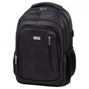 Рюкзак Berlingo City "Comfort black" 42х29х17см, 3 отделения, 3 кармана, отделение для ноутбука, USB