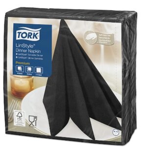 Салфетка для ужина Tork Premium LinStyle черная