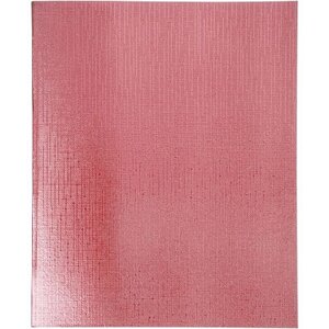 Тетрадь "Hatber", 48л, А5, клетка, обложка бумвинил, на скобе, серия "Metallic - Розовая"